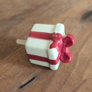 Red and White Gift Box Ornament